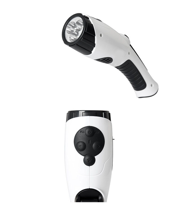 XLN-小象含激光发射器led照明手电筒移动电源充电宝功能的可充电手摇发电收音机14